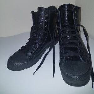 Leather High Sneakers